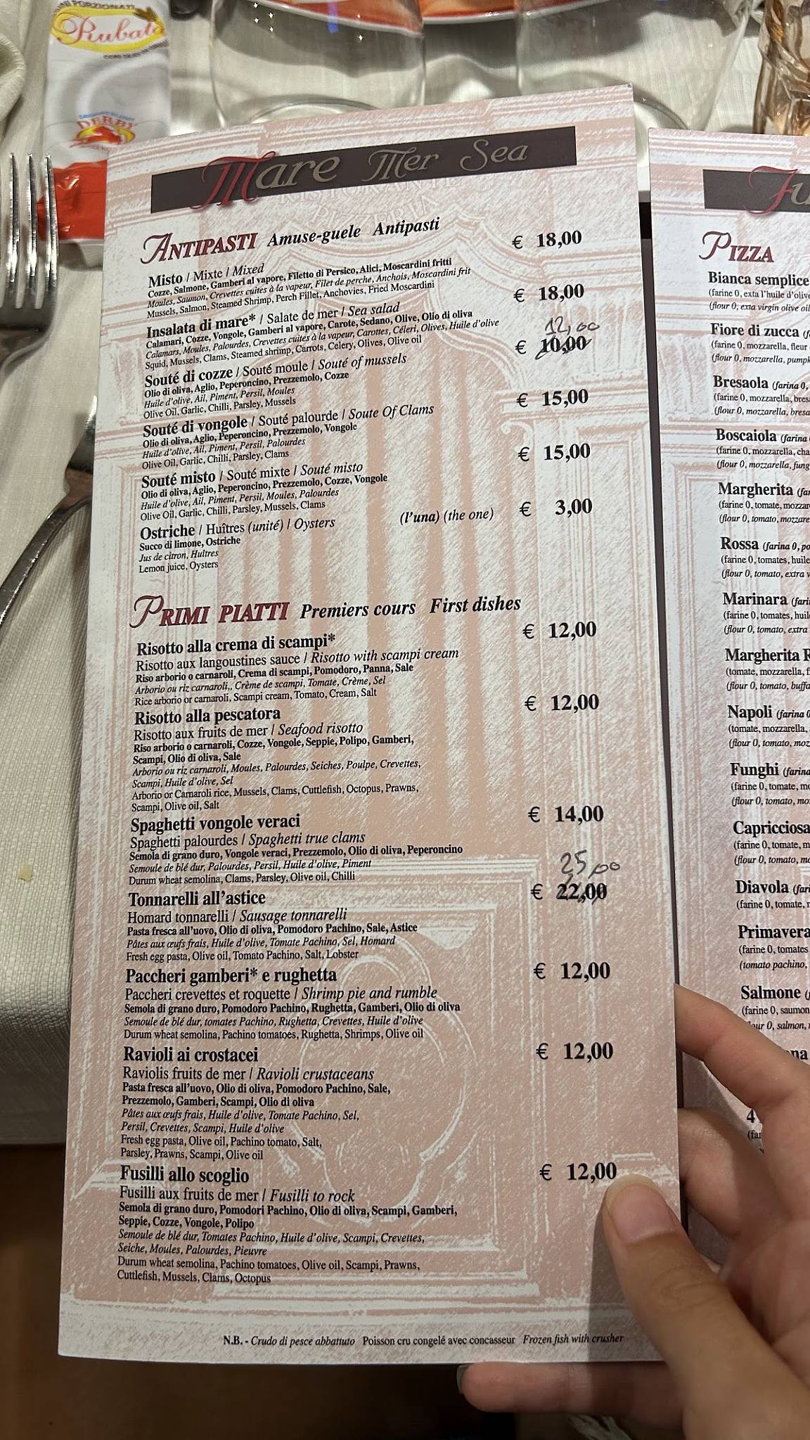 Ristorante Al Confessionale меню