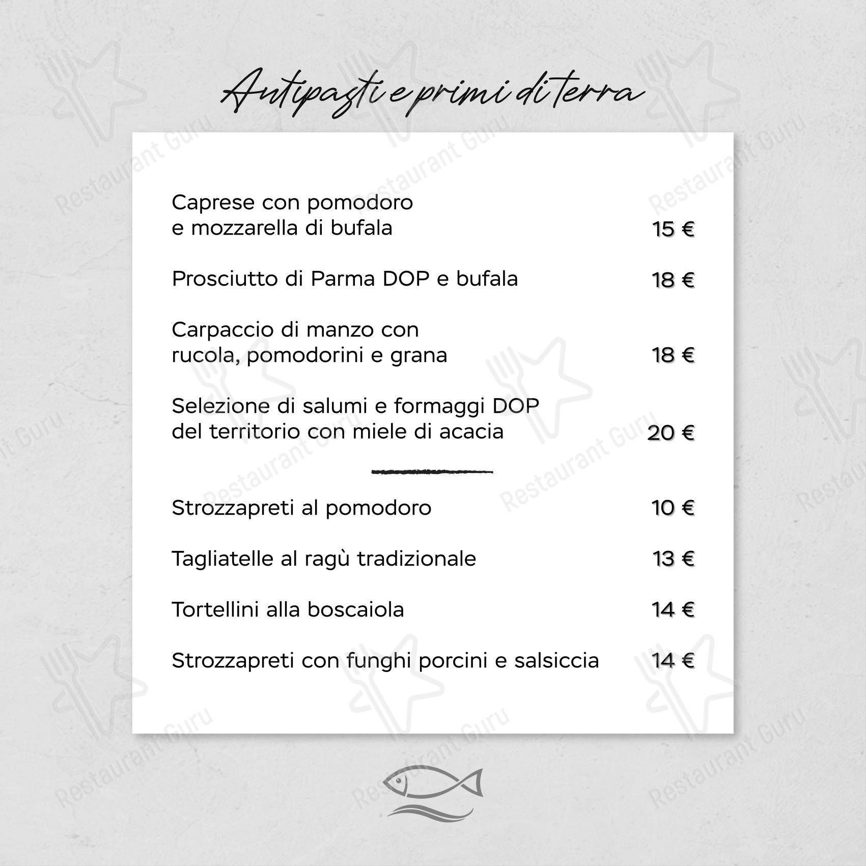 Меню ресторана Ristorante Al Moccolo - 菜单