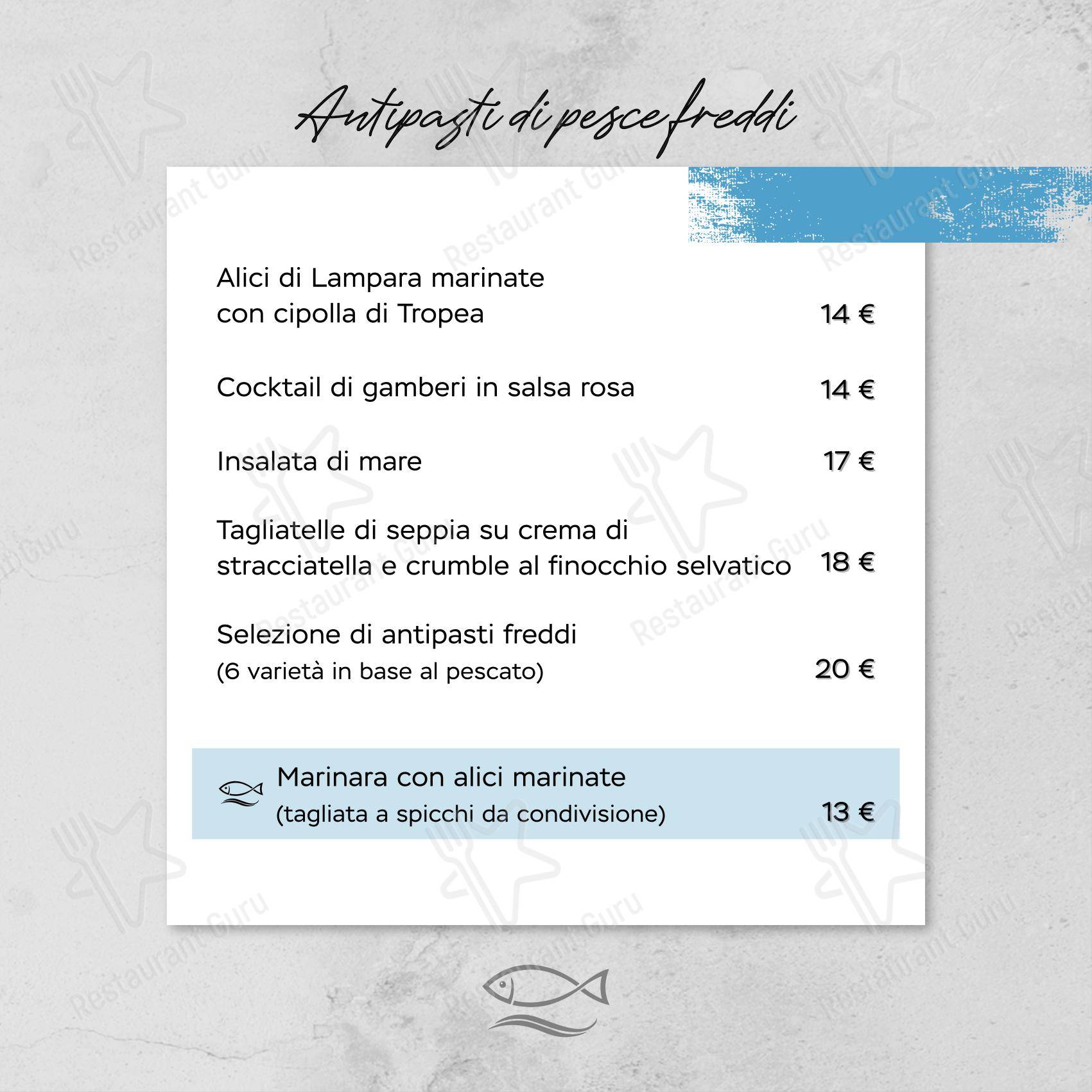 Ristorante Al Moccolo в Римини - 菜单
