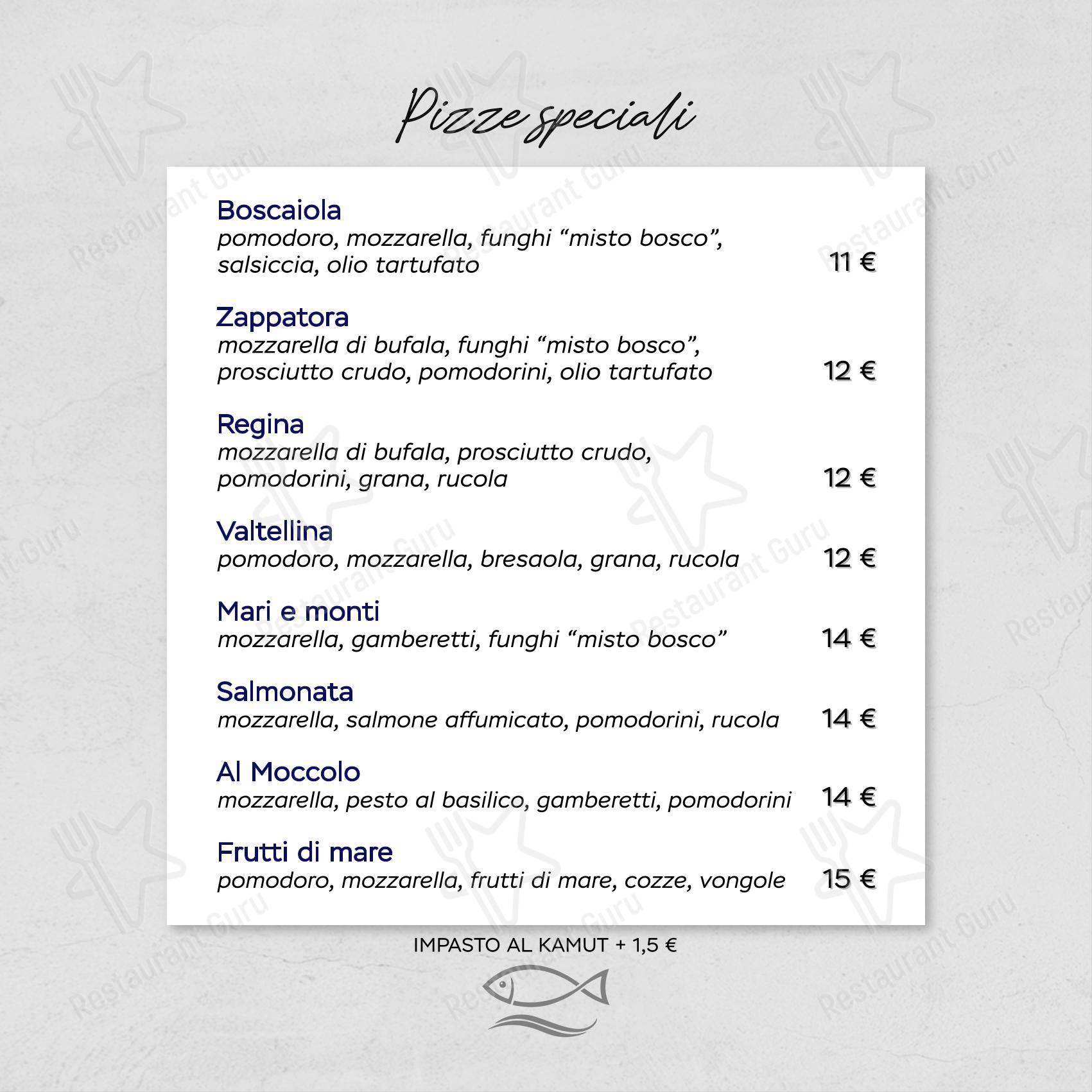菜单 ресторана Ristorante Al Moccolo в Римини