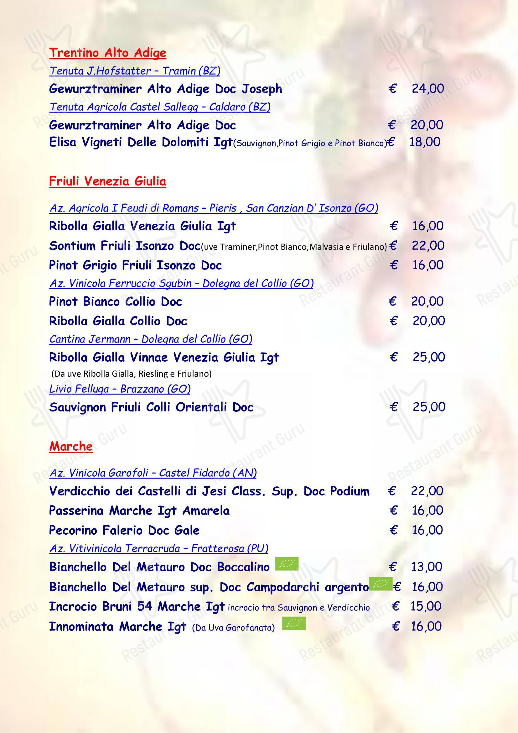 Ristorante Pizzeria Altamarea в Торре Педрере - Коктейльная карта