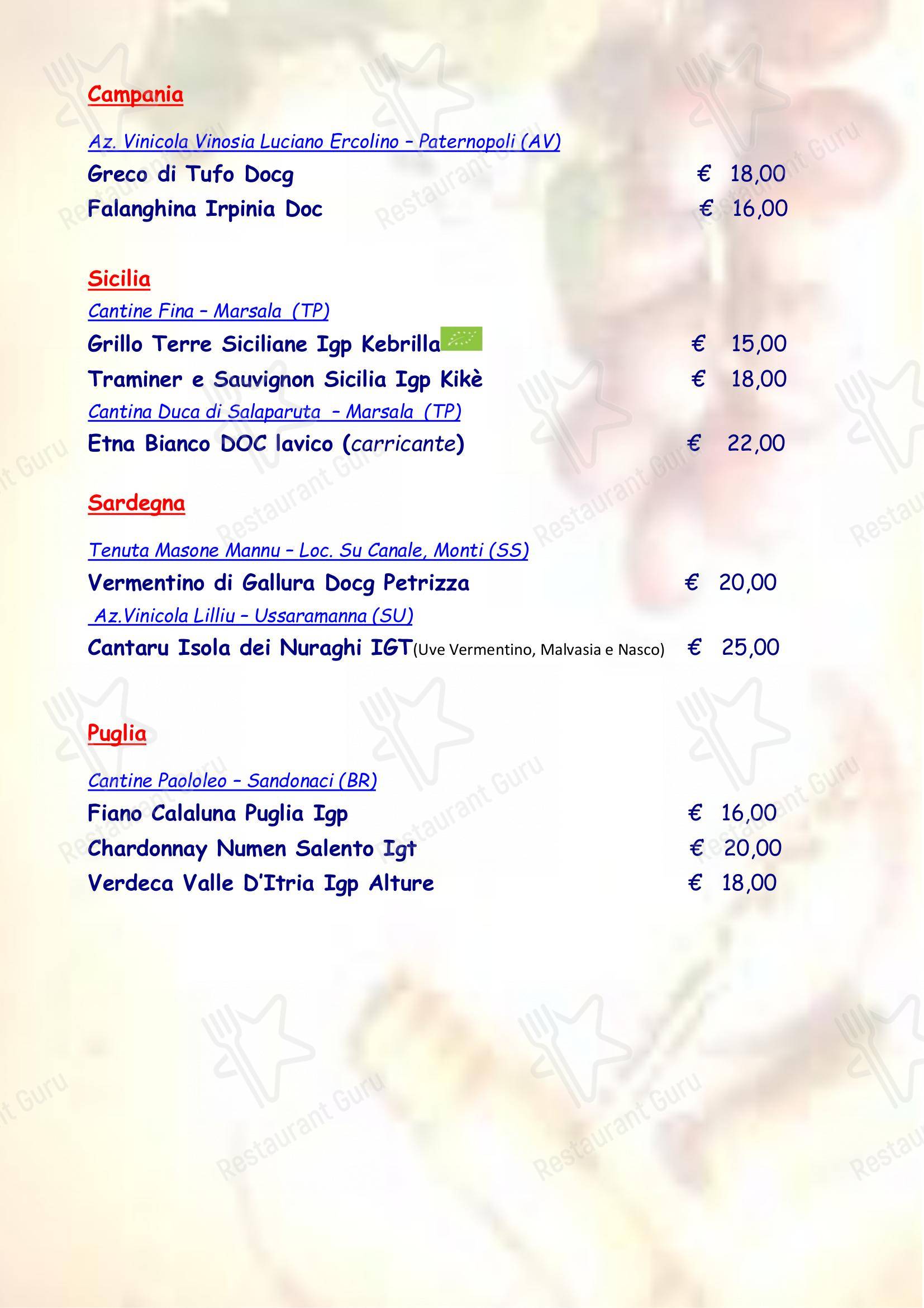 Меню кафе Ristorante Pizzeria Altamarea - Коктейльная карта