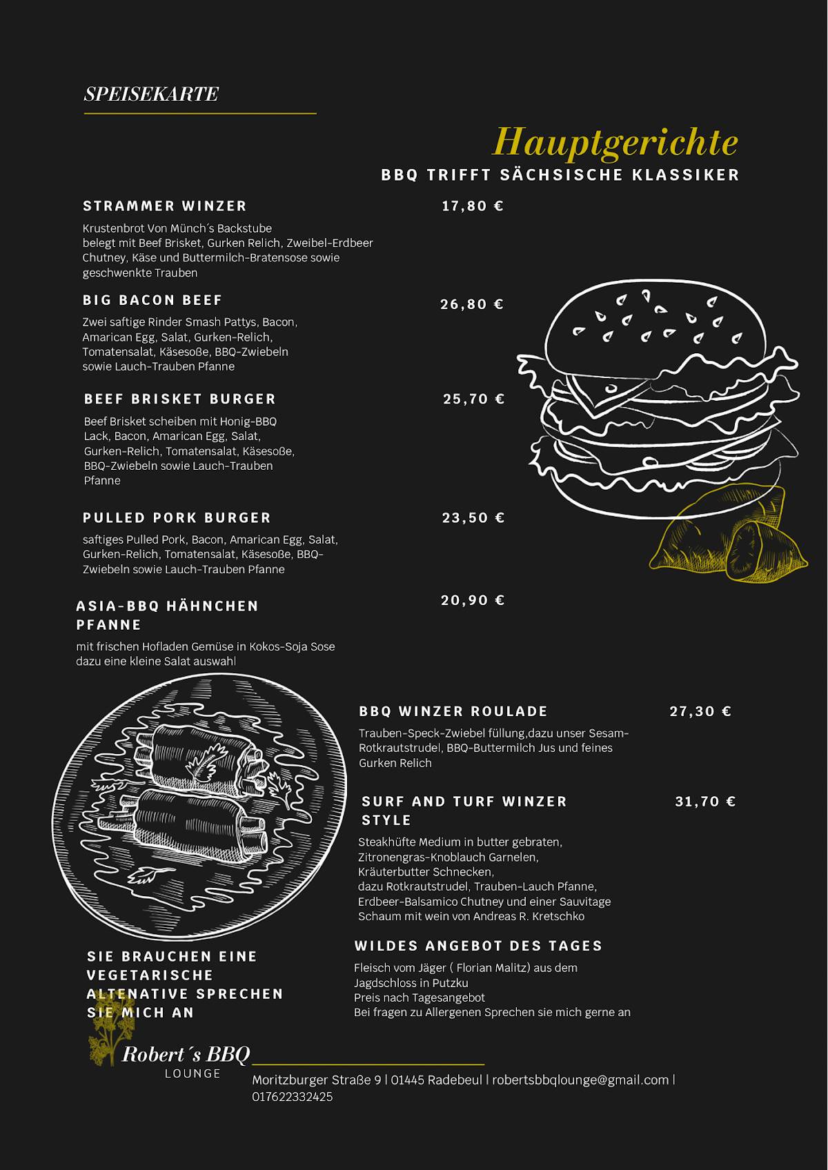 Robert´s BBQ-Lounge меню