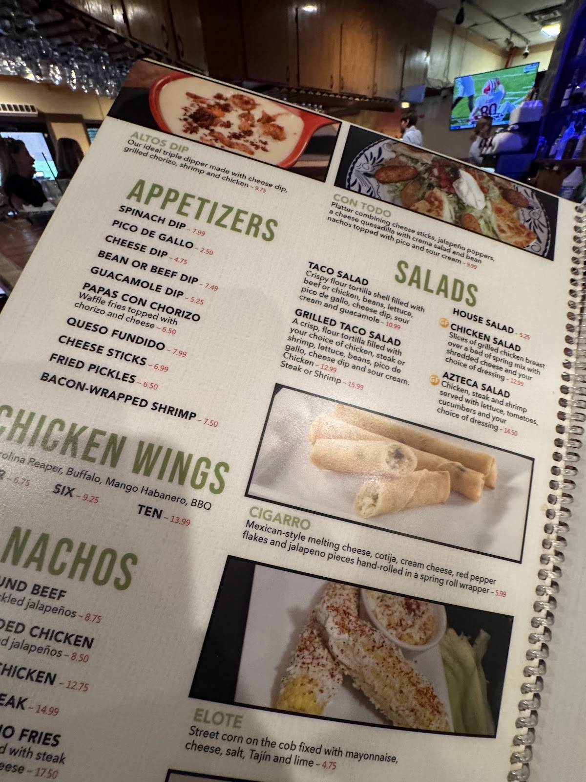 Rocas Mexican Grill меню