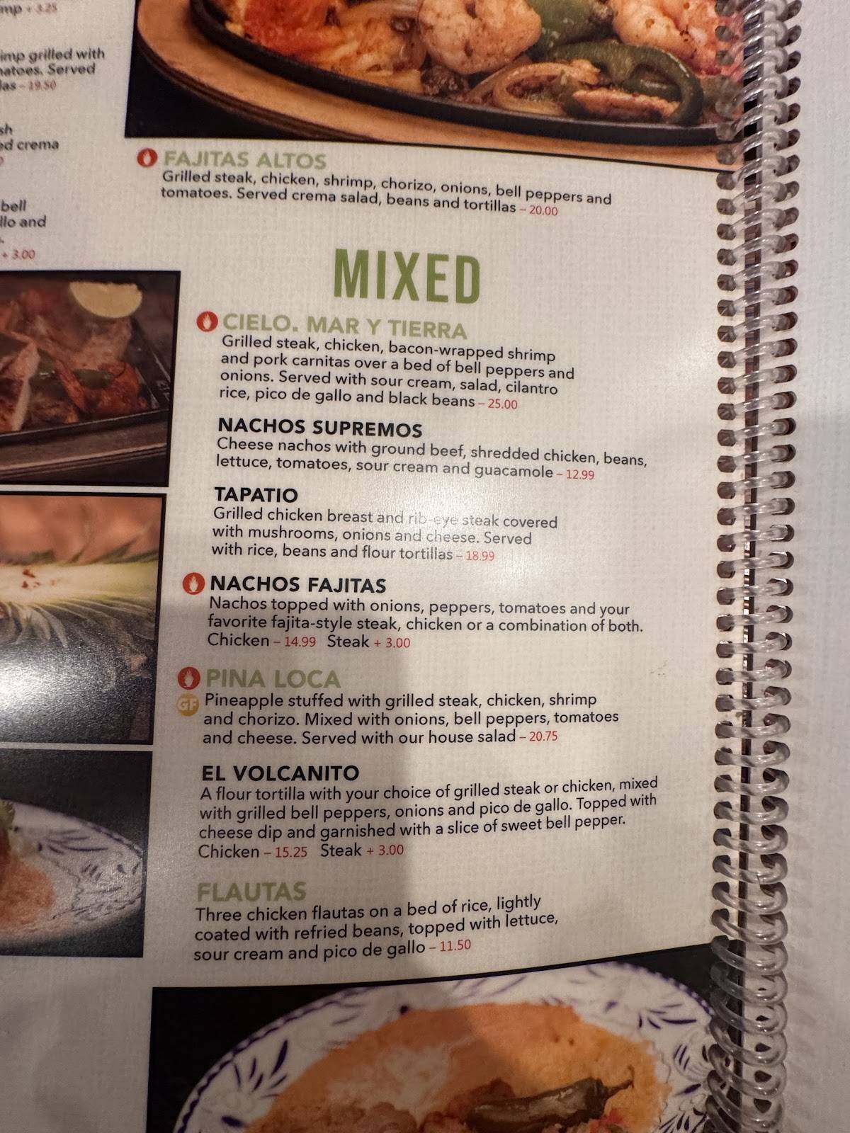Rocas Mexican Grill меню