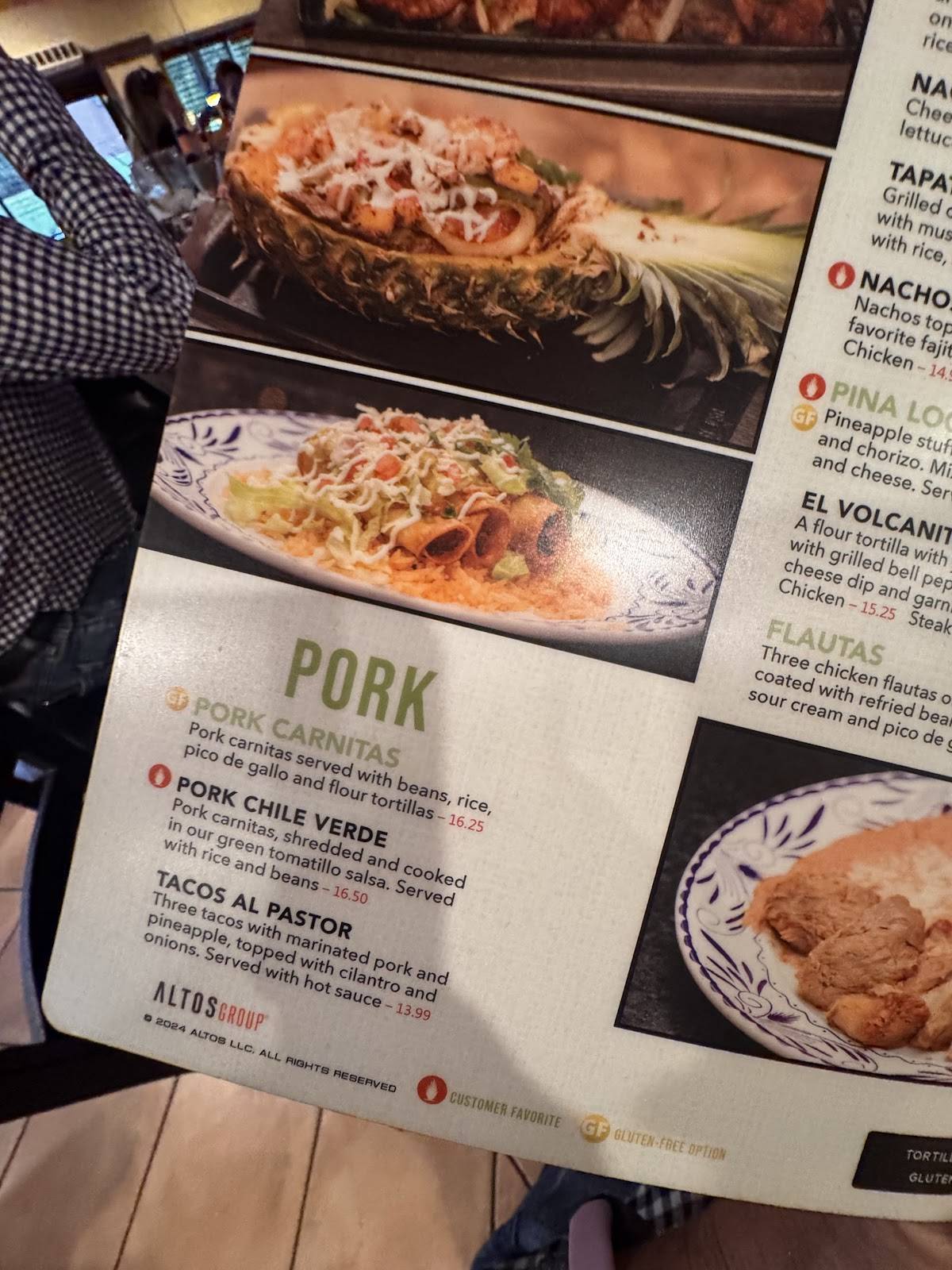 Rocas Mexican Grill меню