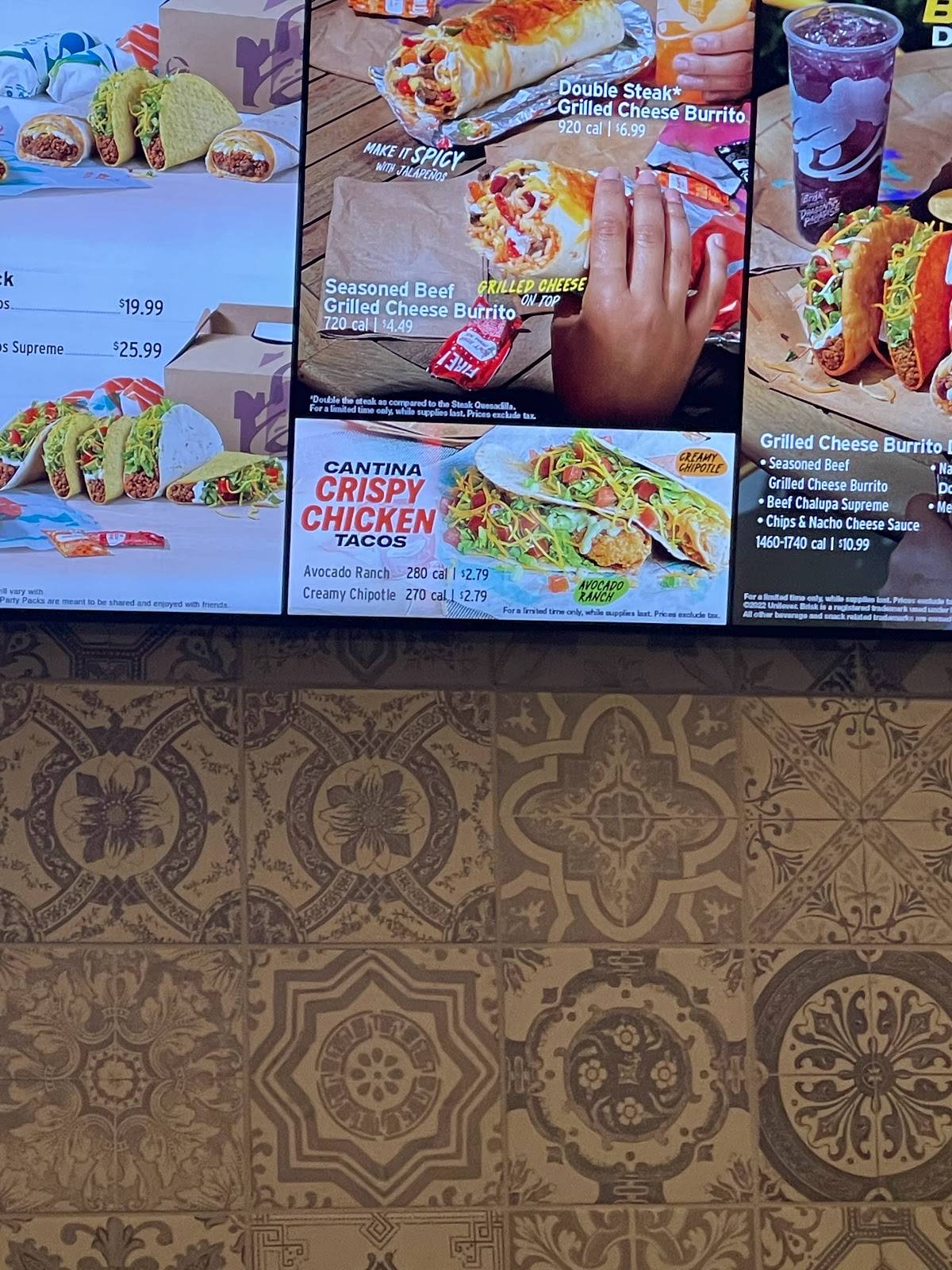 Taco Bell меню