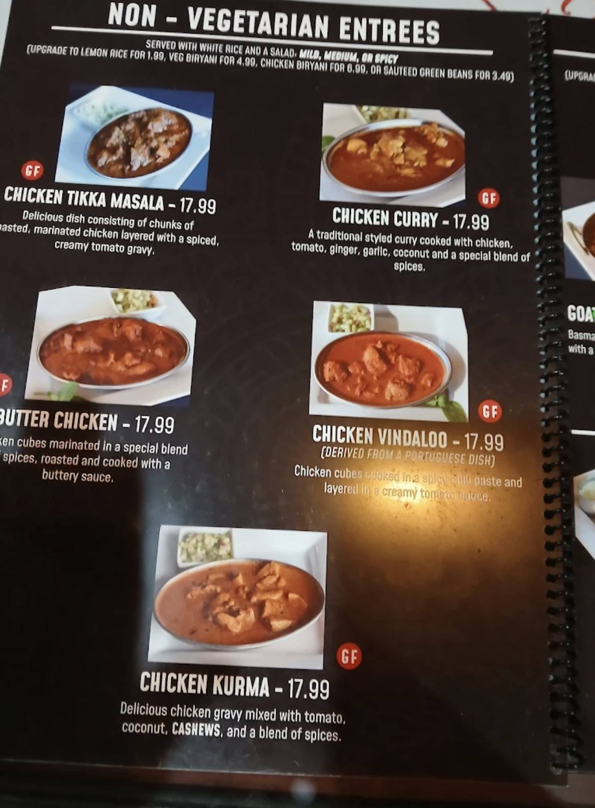 Roopa's Kitchen- Authentic Indian Cuisine меню