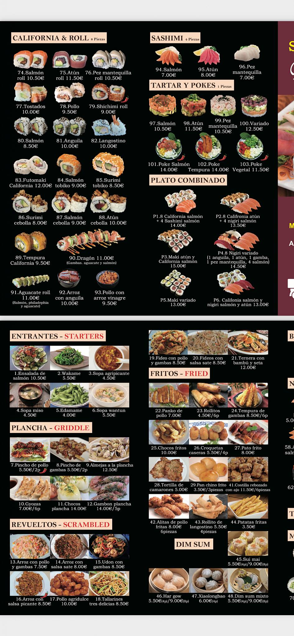 Restaurante Bunuolin меню