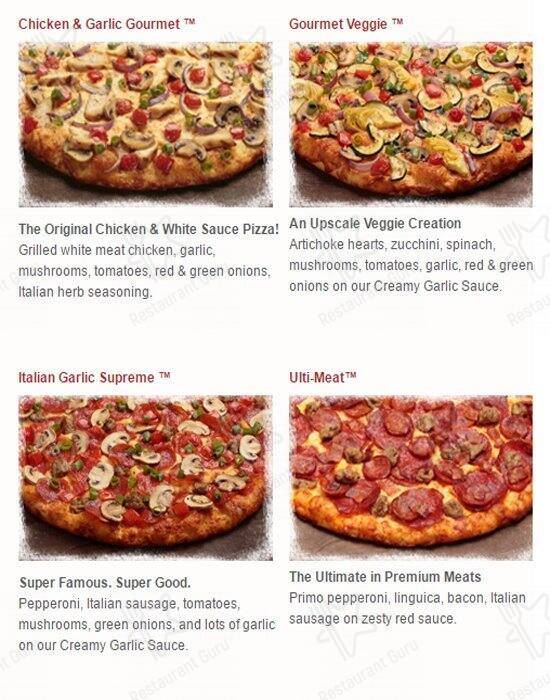 Round Table Pizza меню