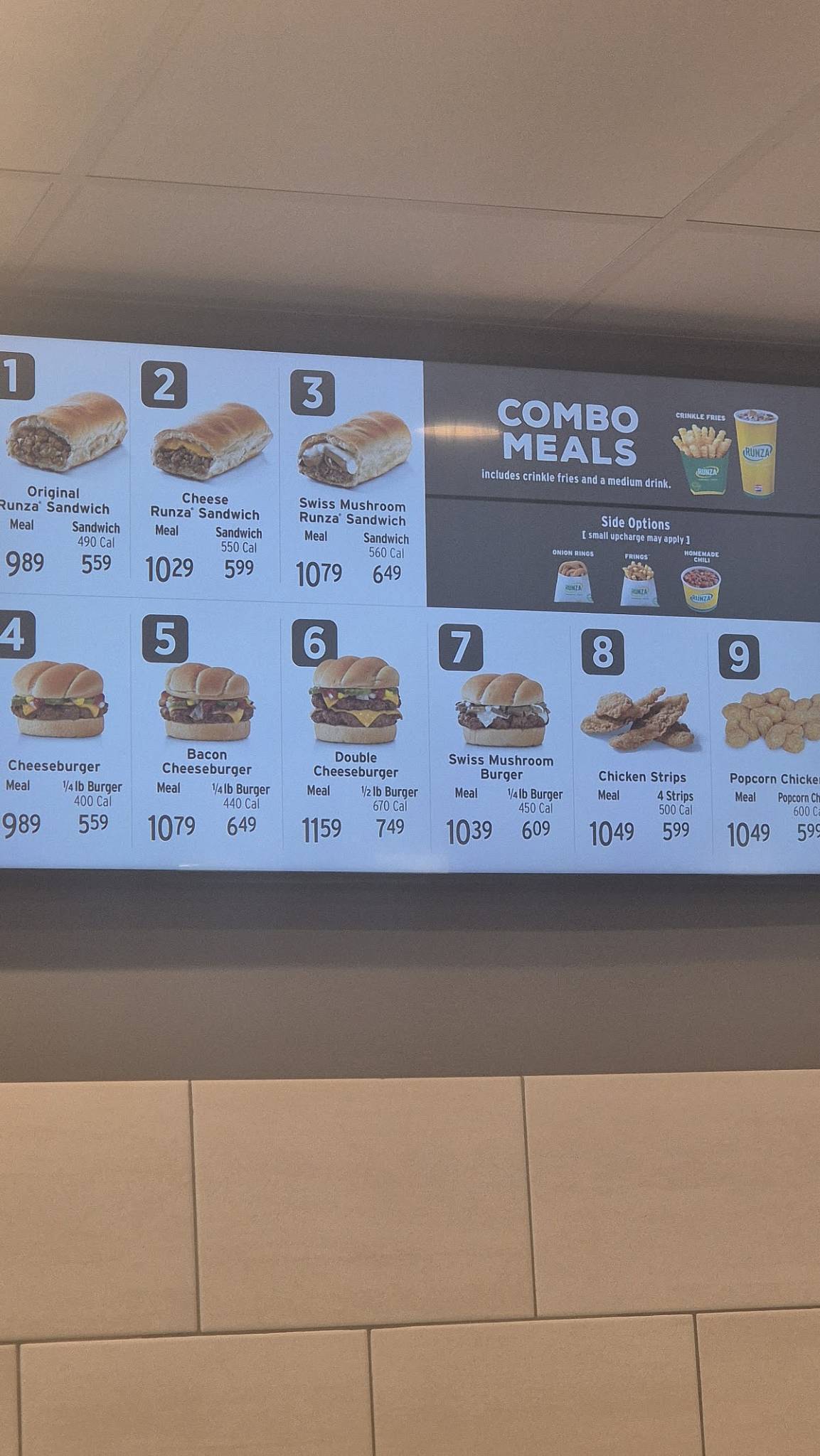 Runza Restaurant меню