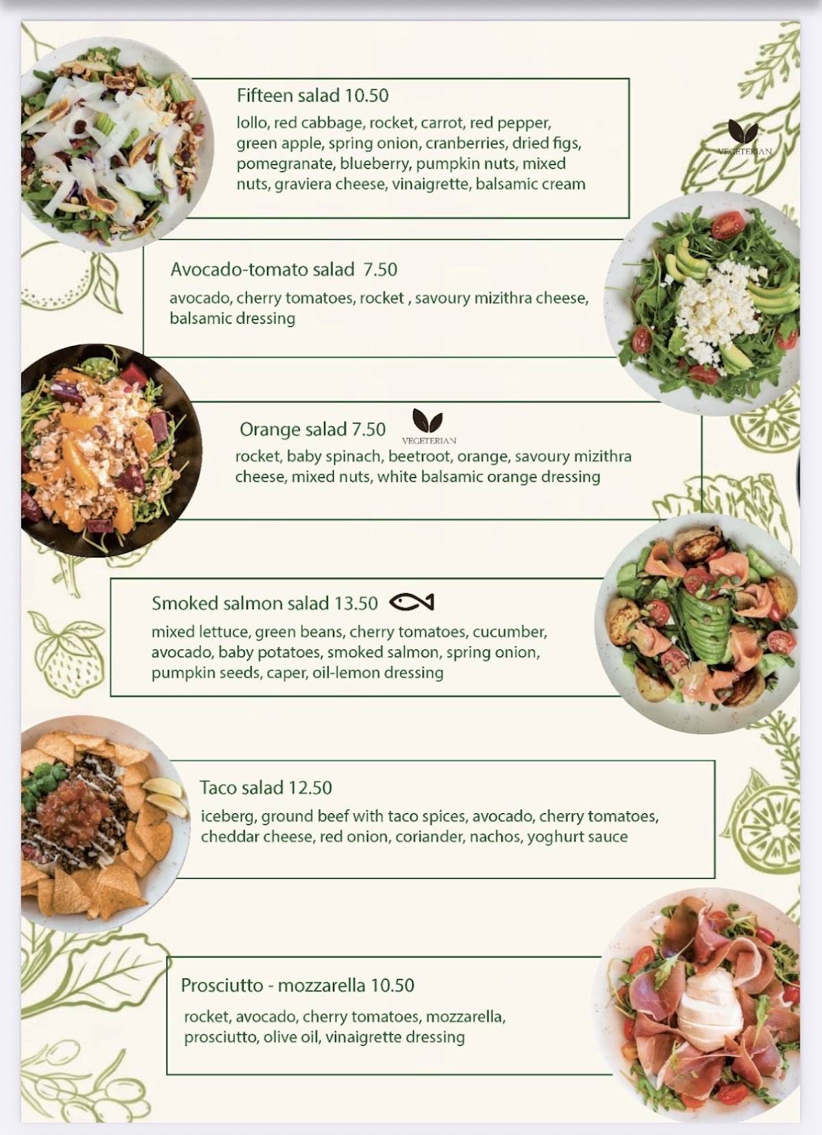 Salad Concept меню