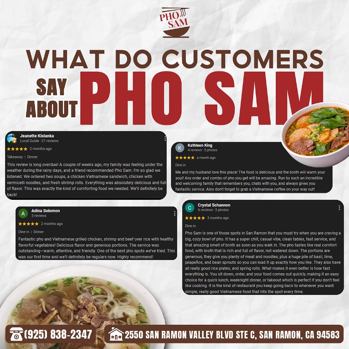 Pho Sam меню