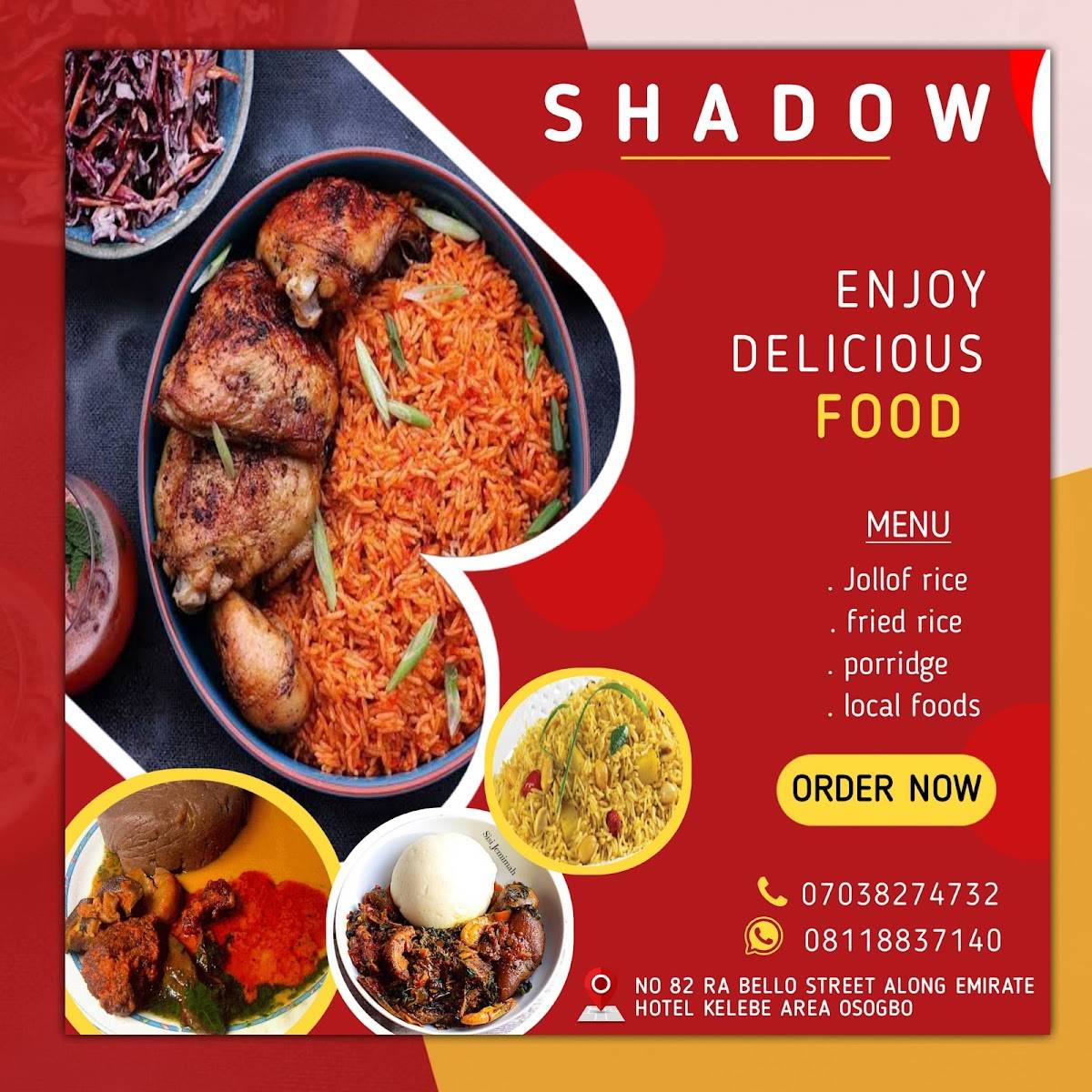 Shadow Kitchen меню