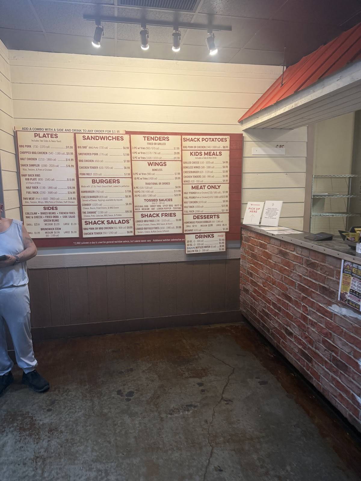 Shane's Rib Shack меню