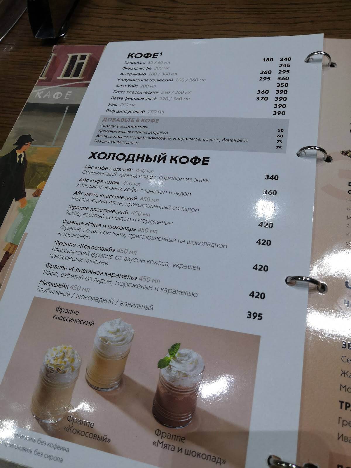 Шоколадница меню