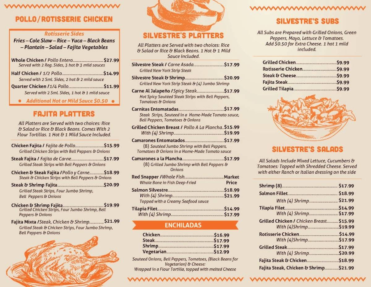 Silvestre Chicken меню