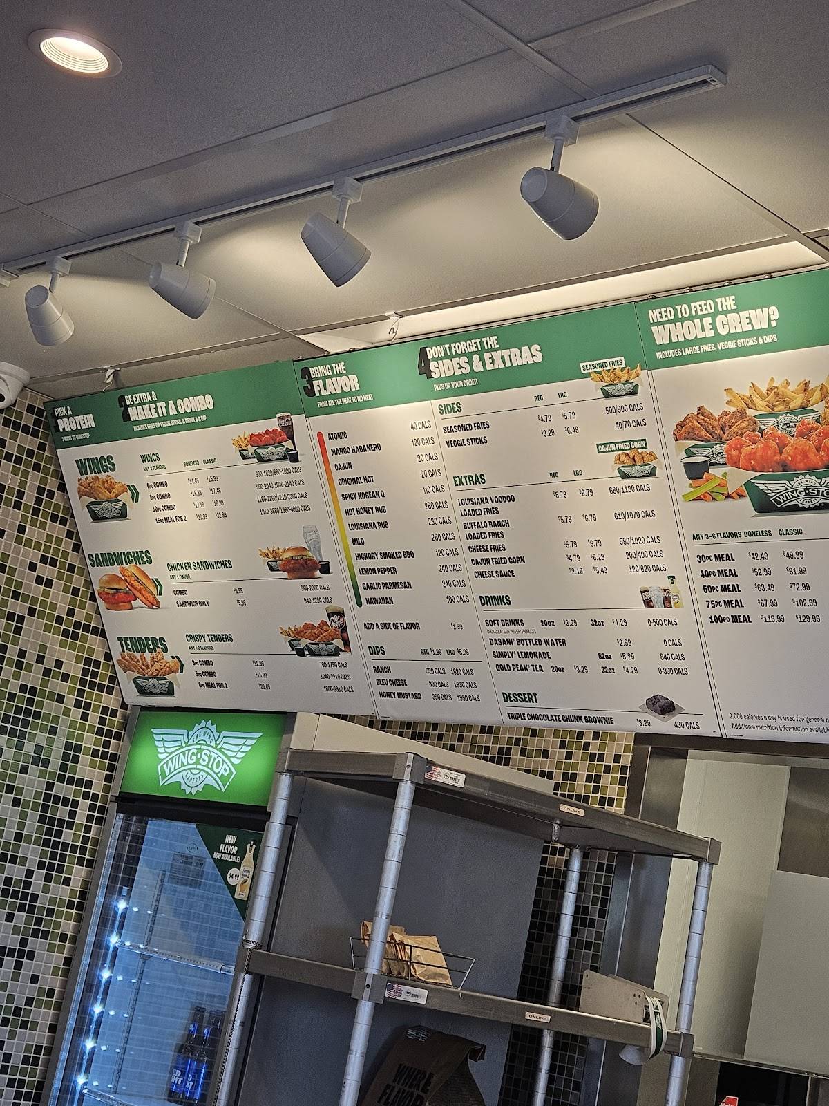 Wingstop меню