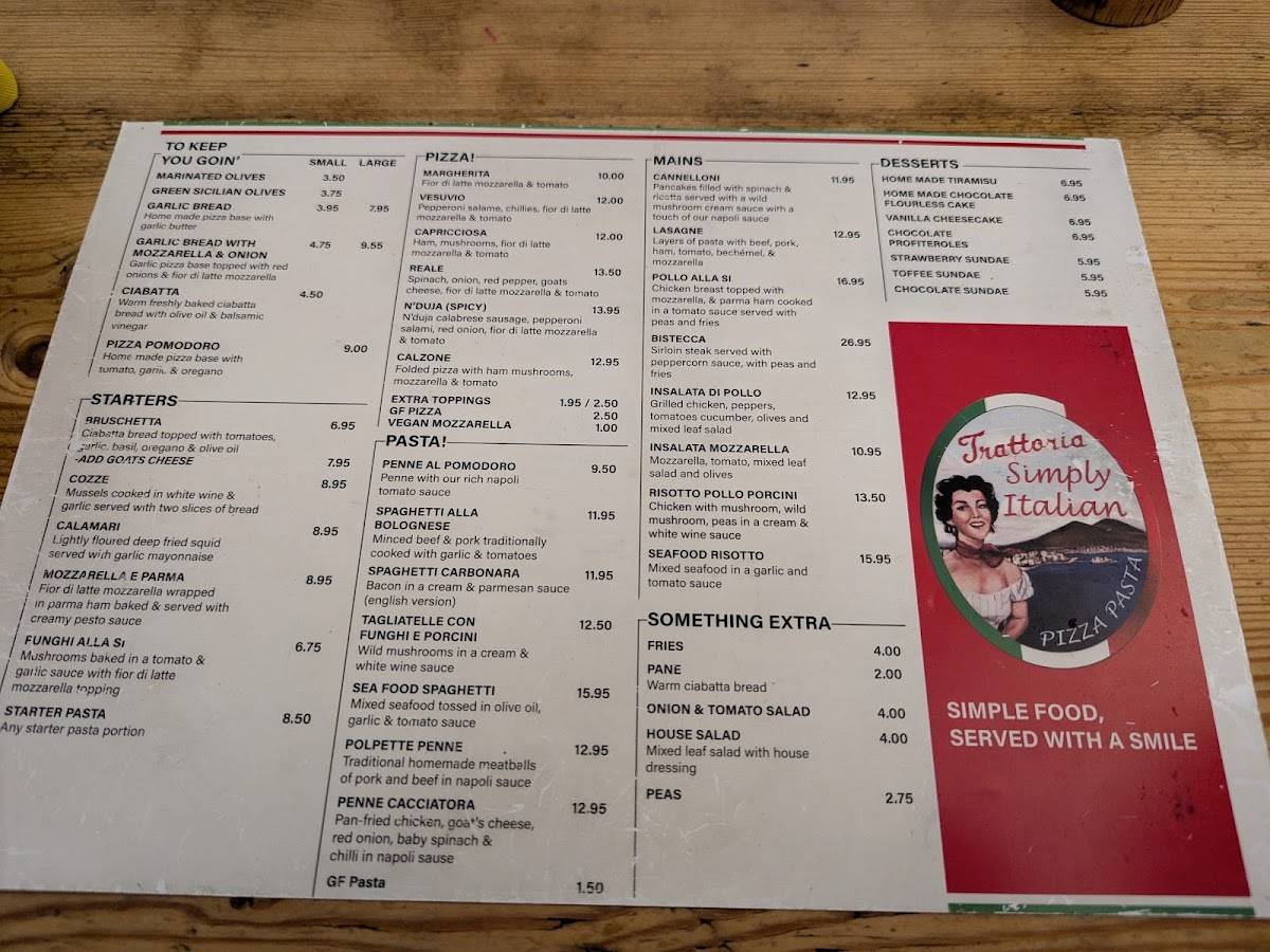 Simply Italian меню
