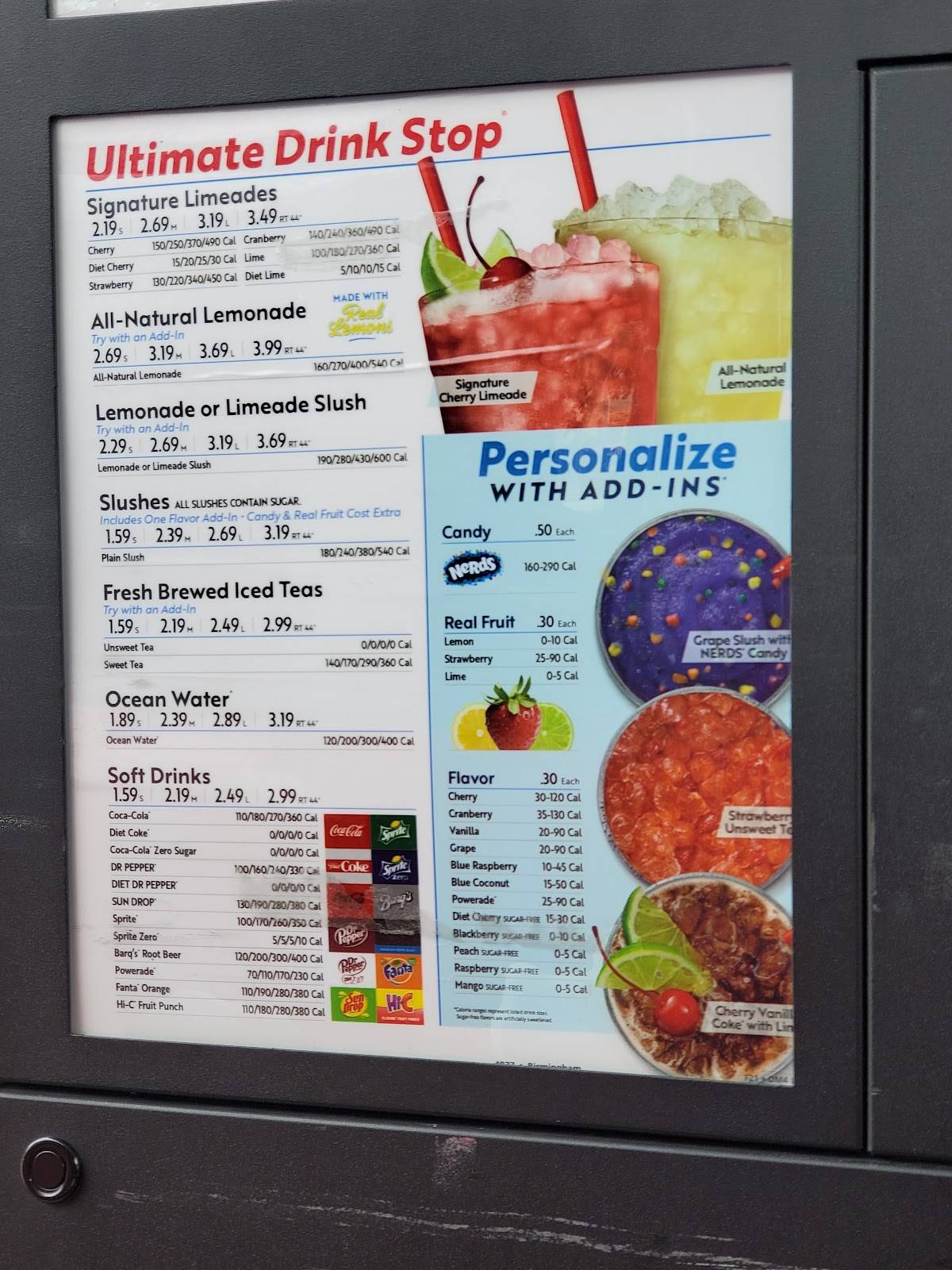 Sonic Drive-In меню
