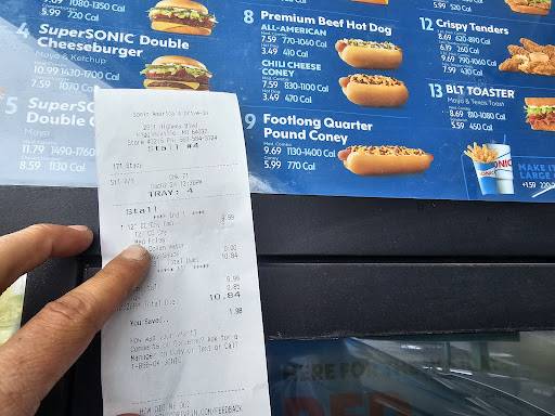 Sonic Drive-In меню