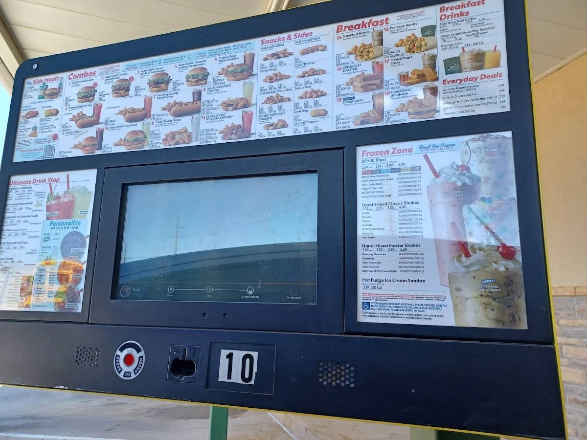 Sonic Drive-In меню