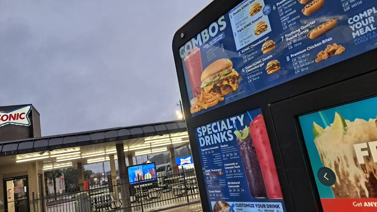 Sonic Drive-In меню