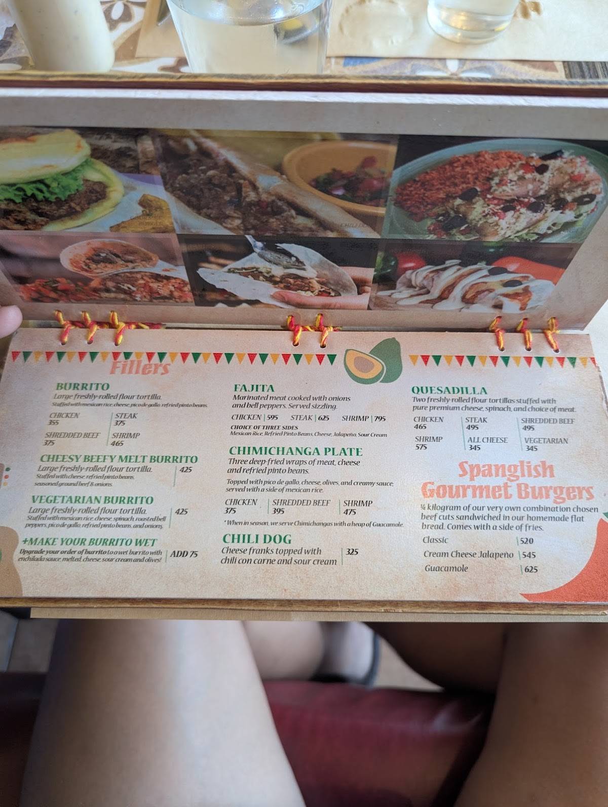 Spanglish меню