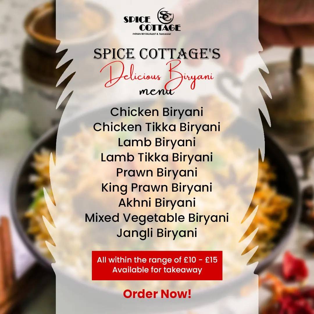 Spice Cottage меню