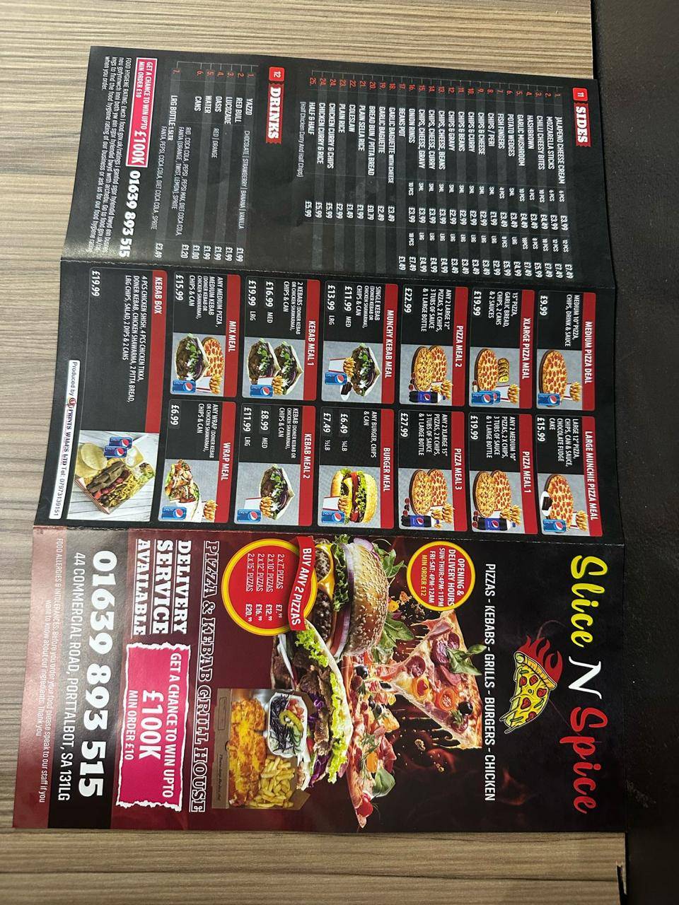 Slice N Spice меню