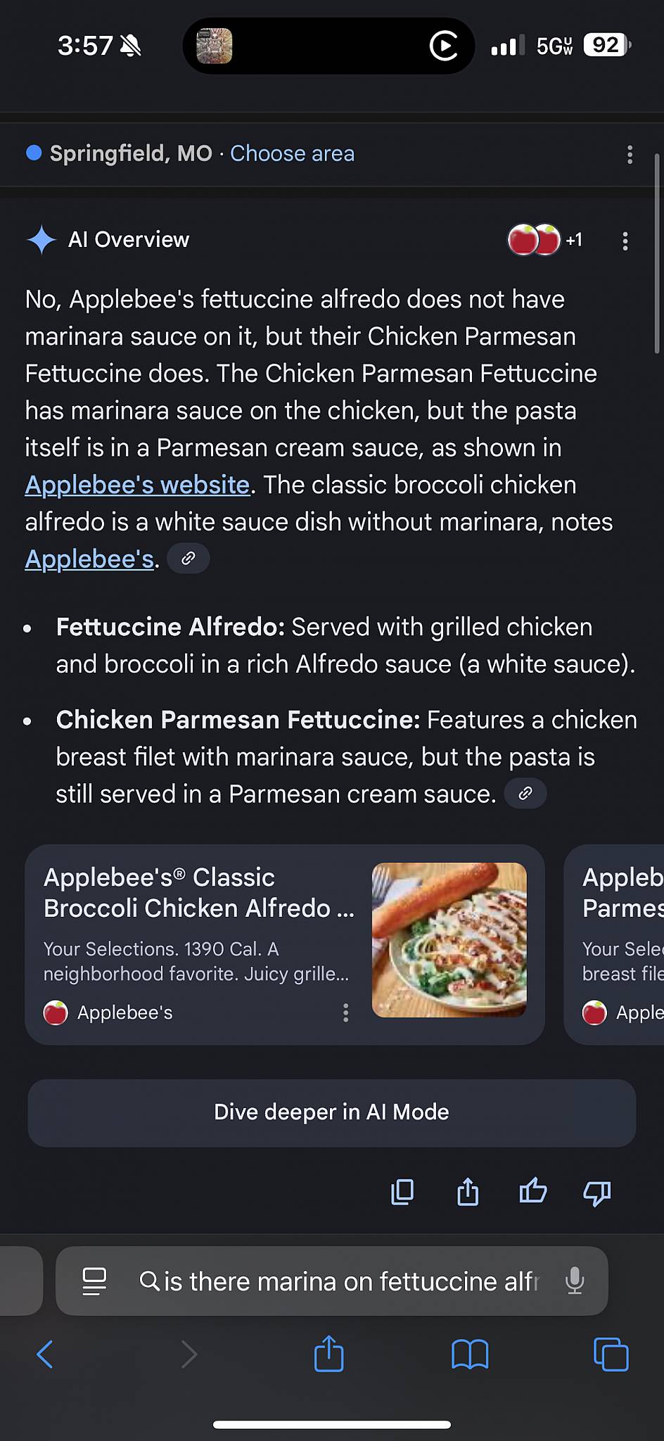 Applebee's Grill + Bar меню