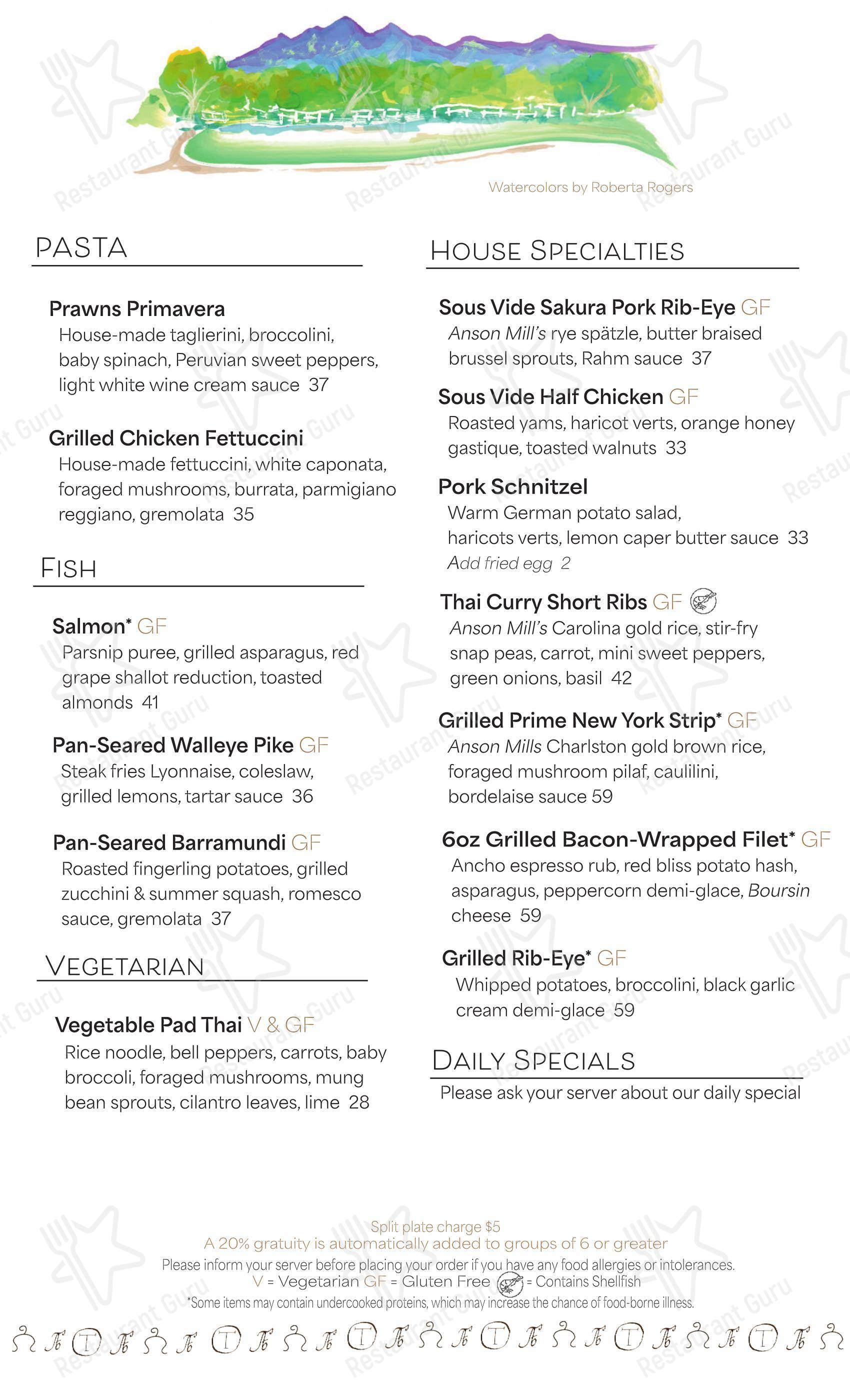 Крафт меню ресторана Stables Ranch Grille