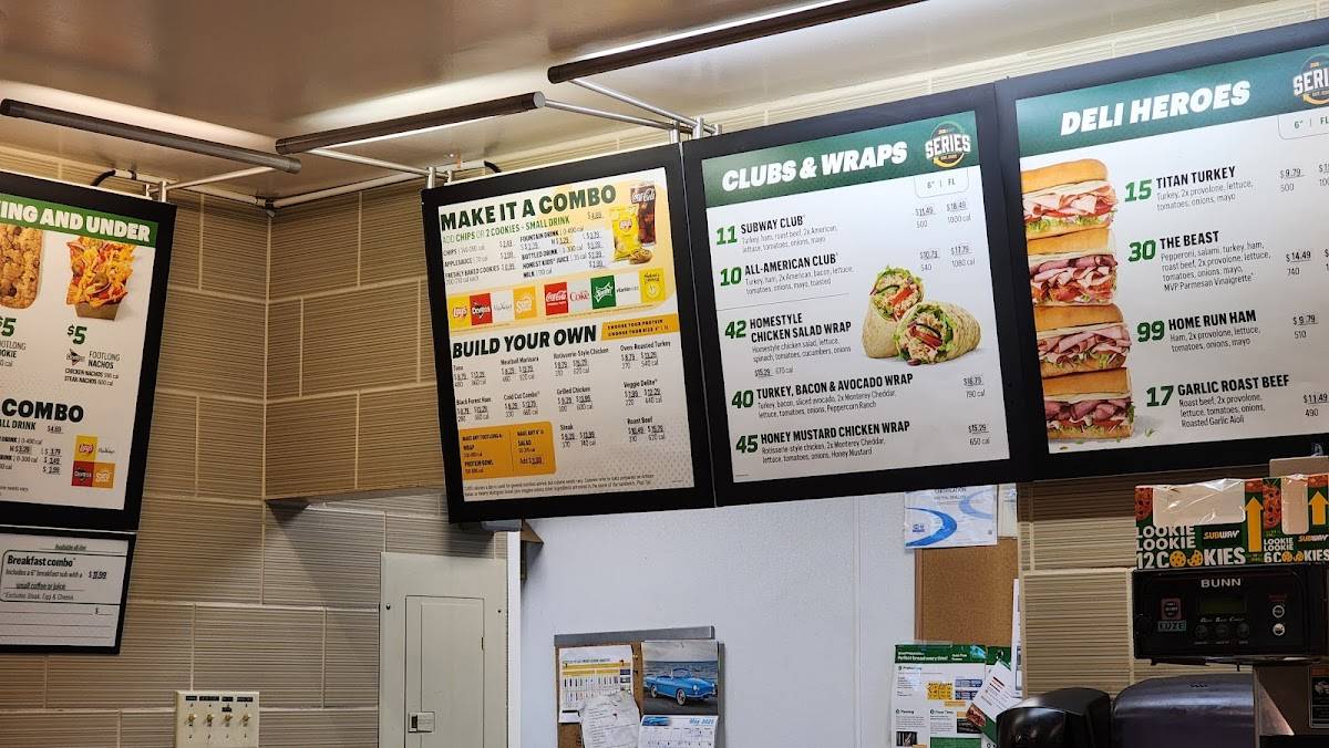 Subway меню