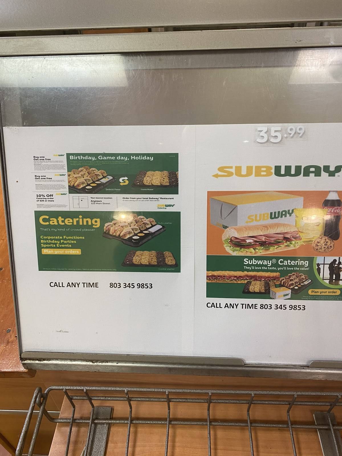 Subway меню