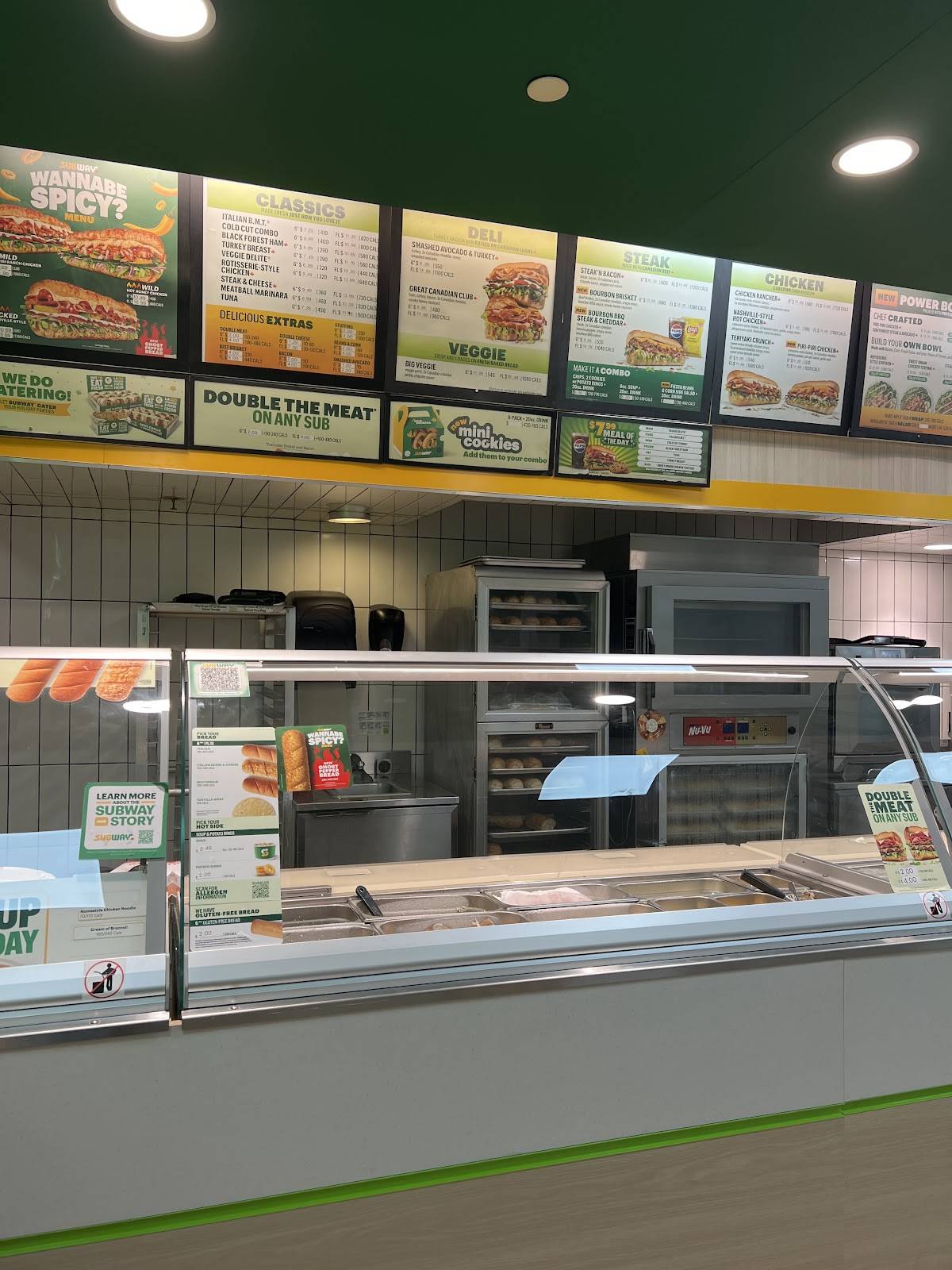 Subway меню