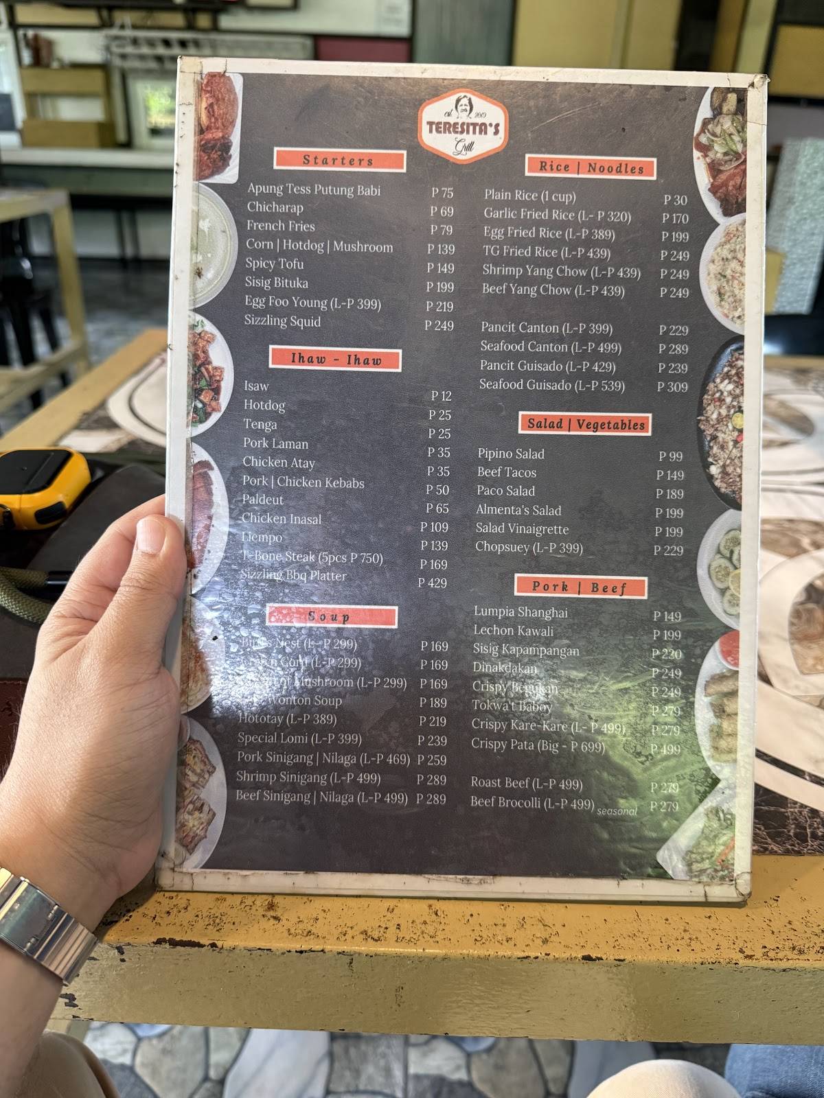 TERESITAS GRILL меню