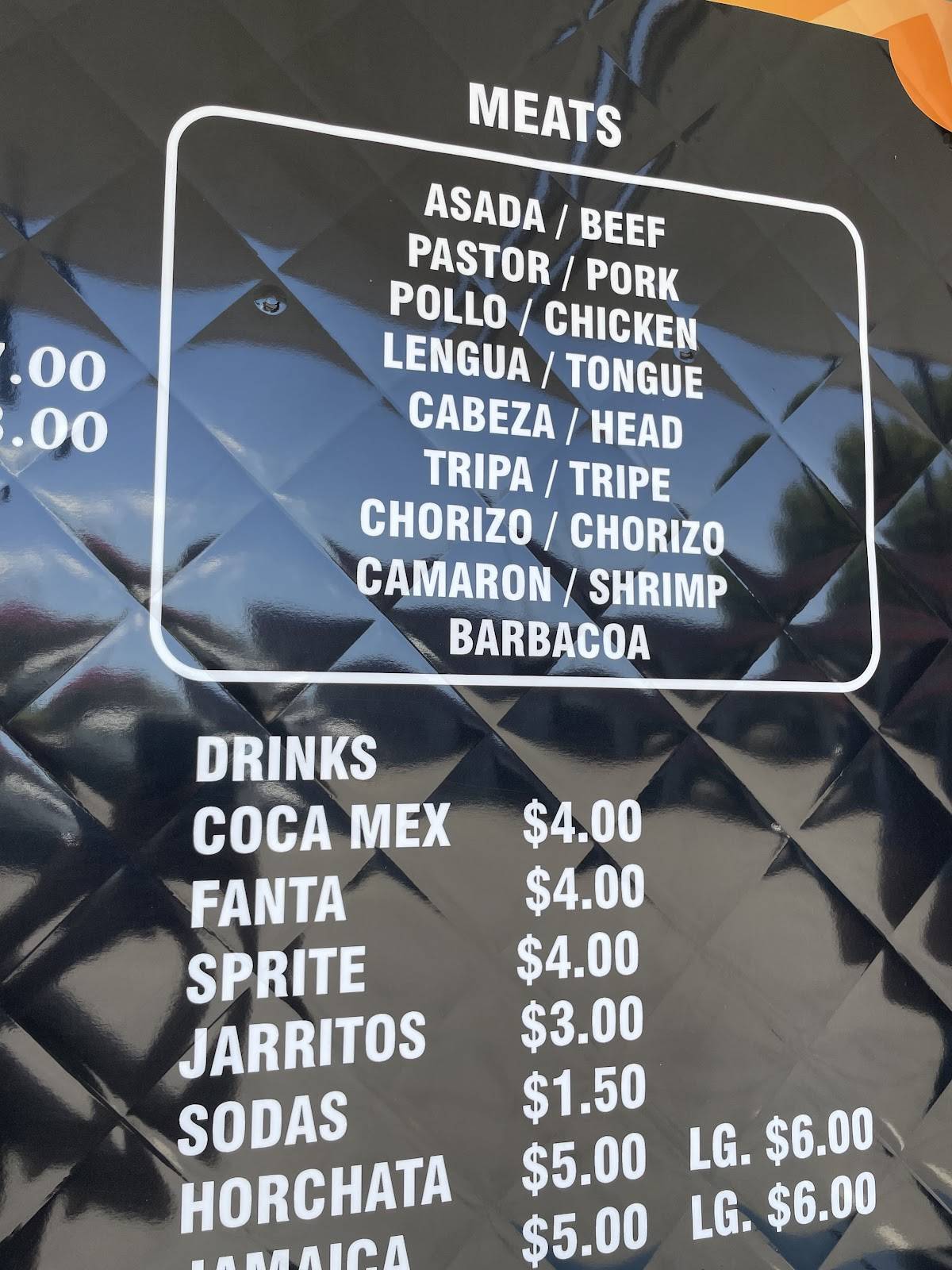 Tacos El Rey Azteca меню