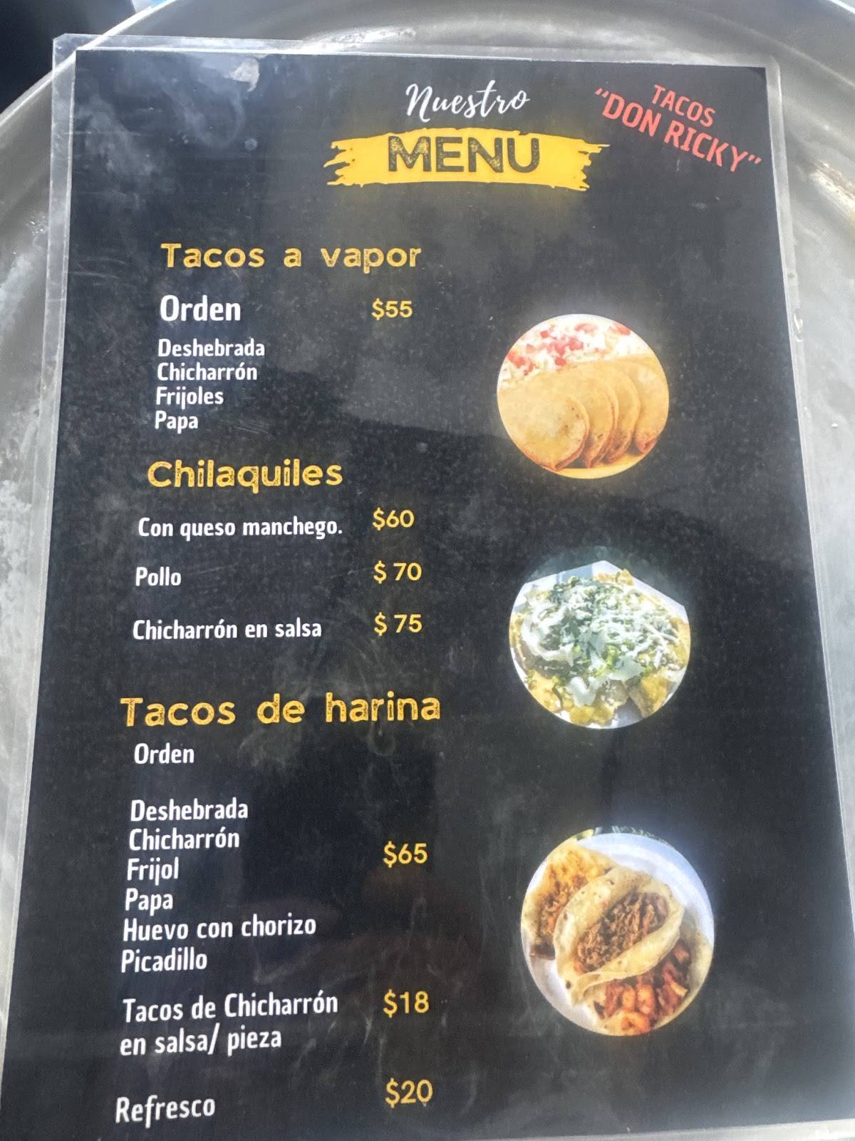 Tacos Ricky меню