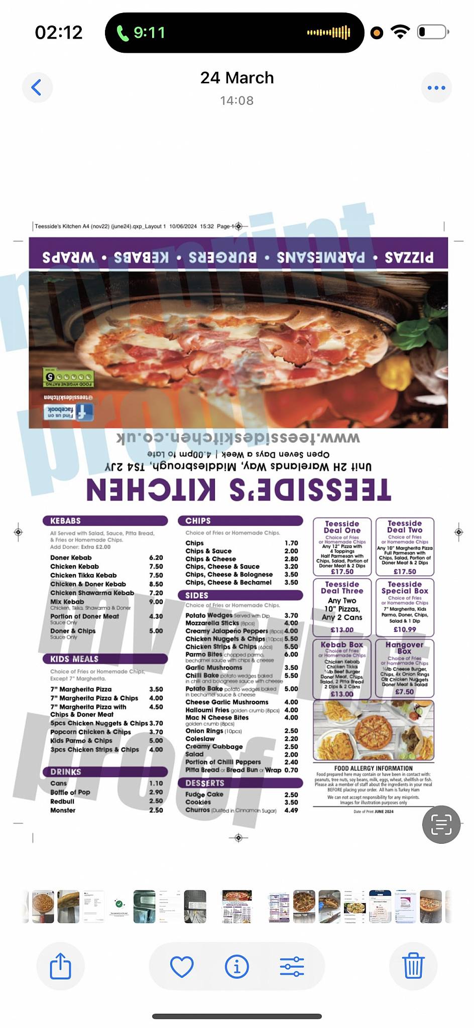 Teesside's Kitchen Express меню