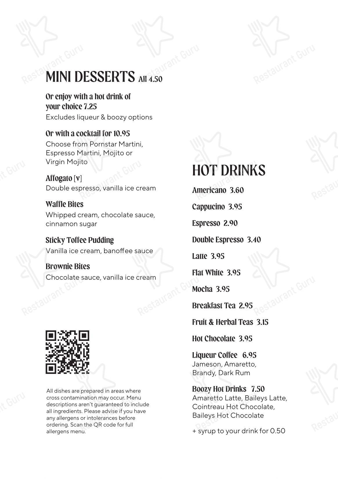 OUR MENU паба и бара The Hawk Inn Pub with Rooms