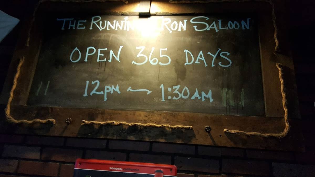 The Running Iron меню
