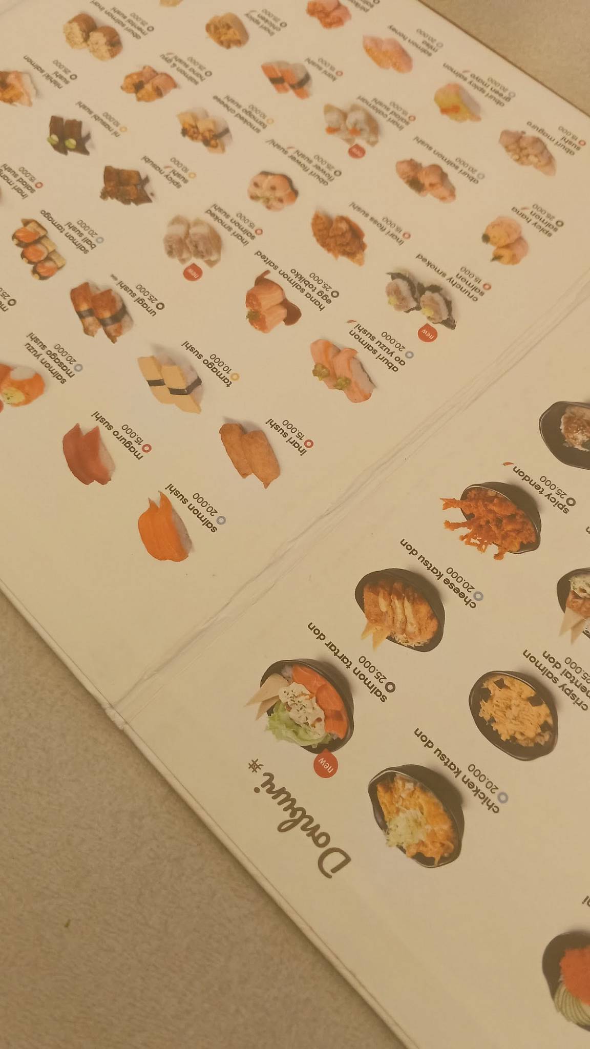 Tom Sushi Ruko PTC меню