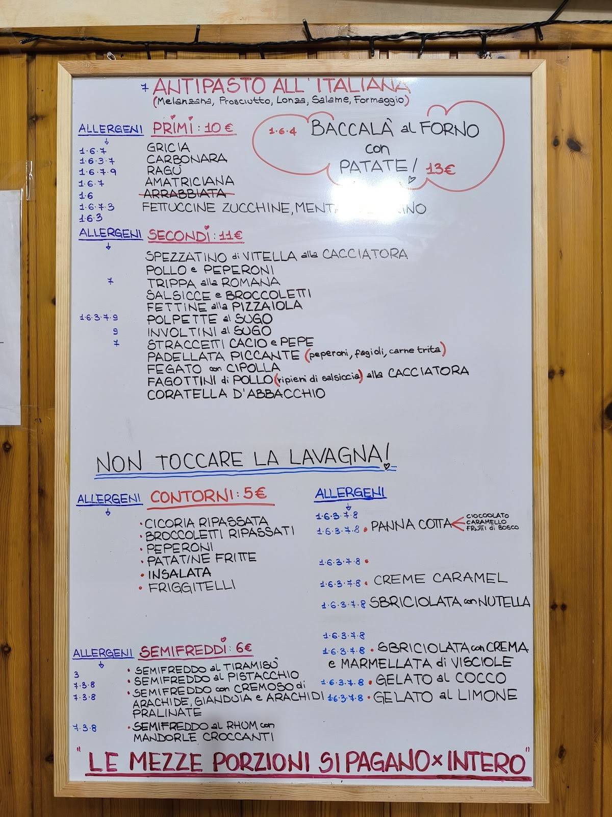 Trattoria La Rustica меню