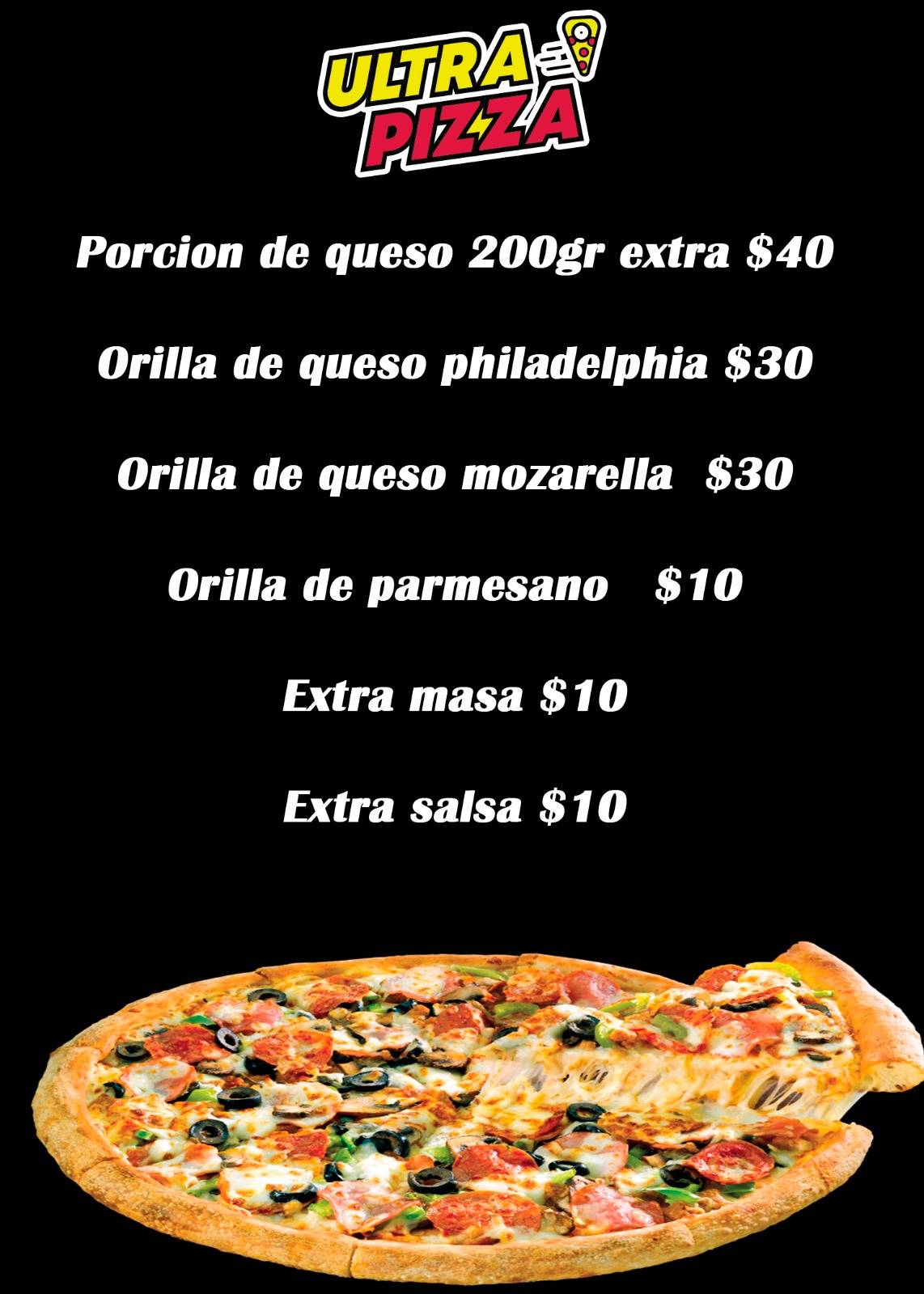 ULTRA PIZZA CHENKU меню