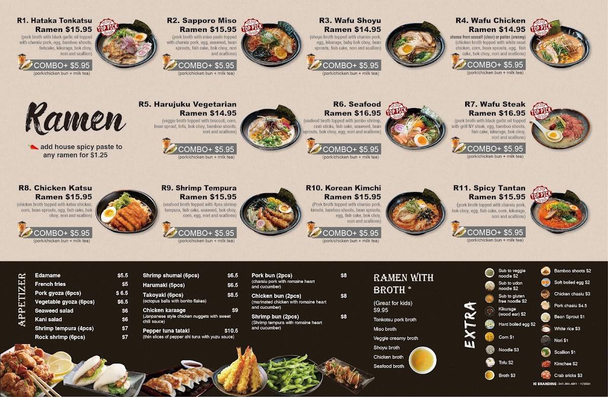 WaFu Ramen & Rice Bowls меню