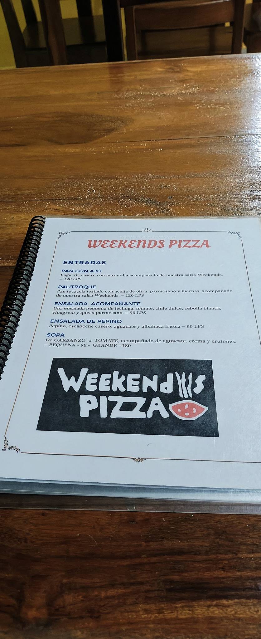 Weekend’s Pizza меню