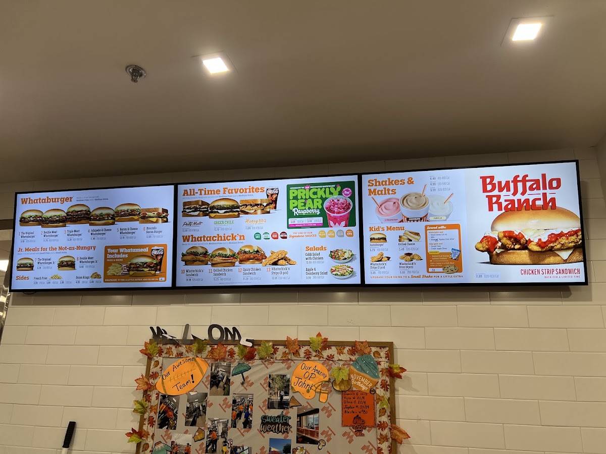 Whataburger меню