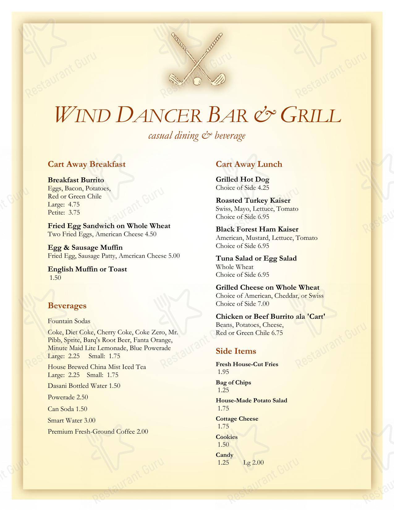 Wind Dancer Bar & Grill в Санте Ане Пуэбло - Крафт меню