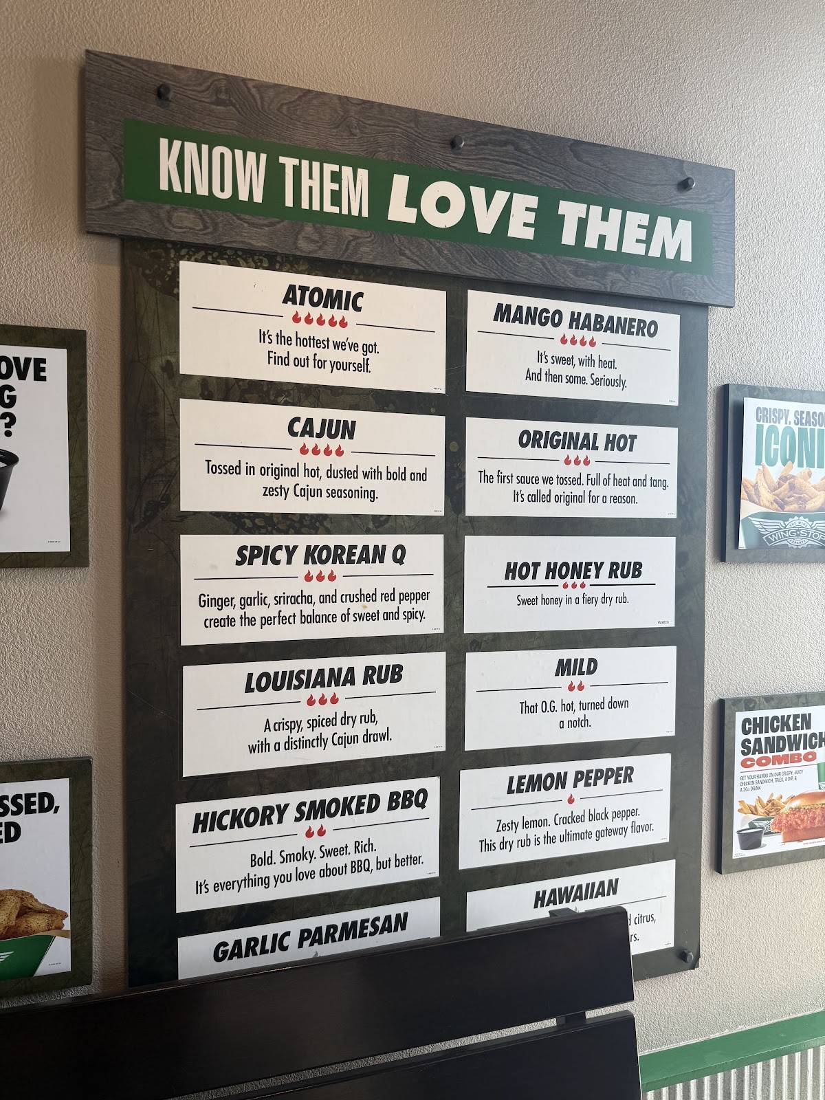 Wingstop меню