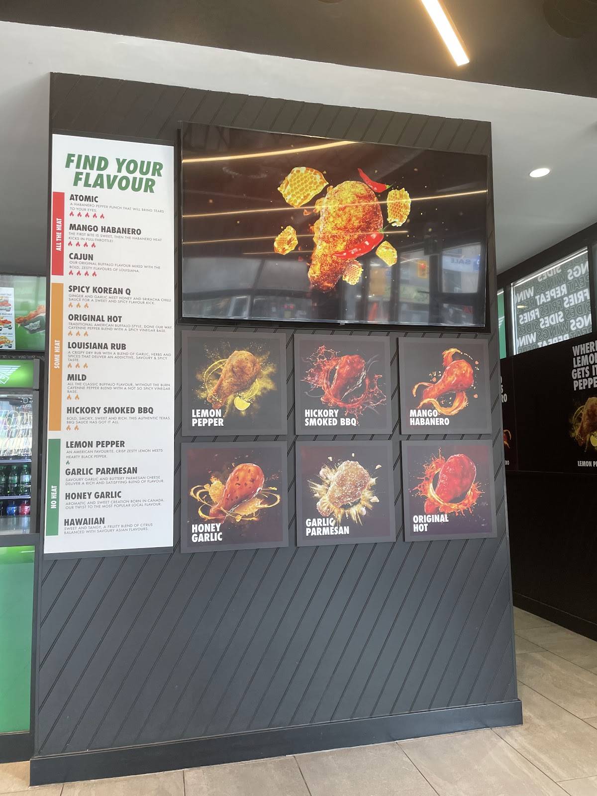 Wingstop меню